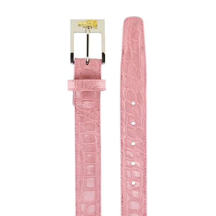 Mens Alligator Belt Alligator Dress Belt in Pink