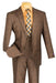 Renaissance Collection - Regular Fit 3 Piece Suit Chestnut