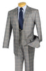 Renaissance Collection - Regular Fit 3 Piece Suit Gray