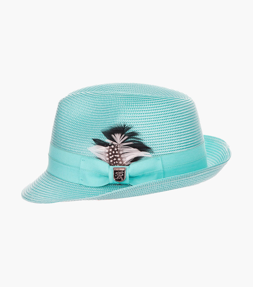 BELMONT FEDORA Poly Braid Pinch Front Hat