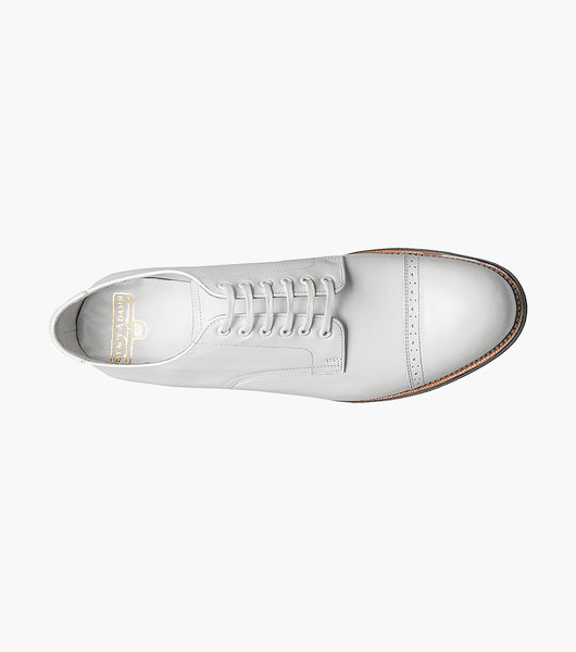 Stacy Adams MADISON Cap Toe Oxford White by Stacy Adams Shoes