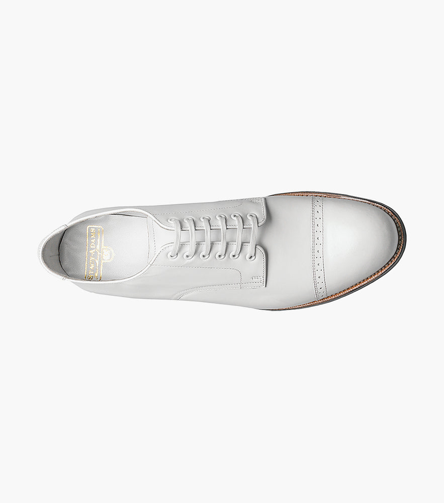 Stacy Adams MADISON Cap Toe Oxford White by Stacy Adams Shoes
