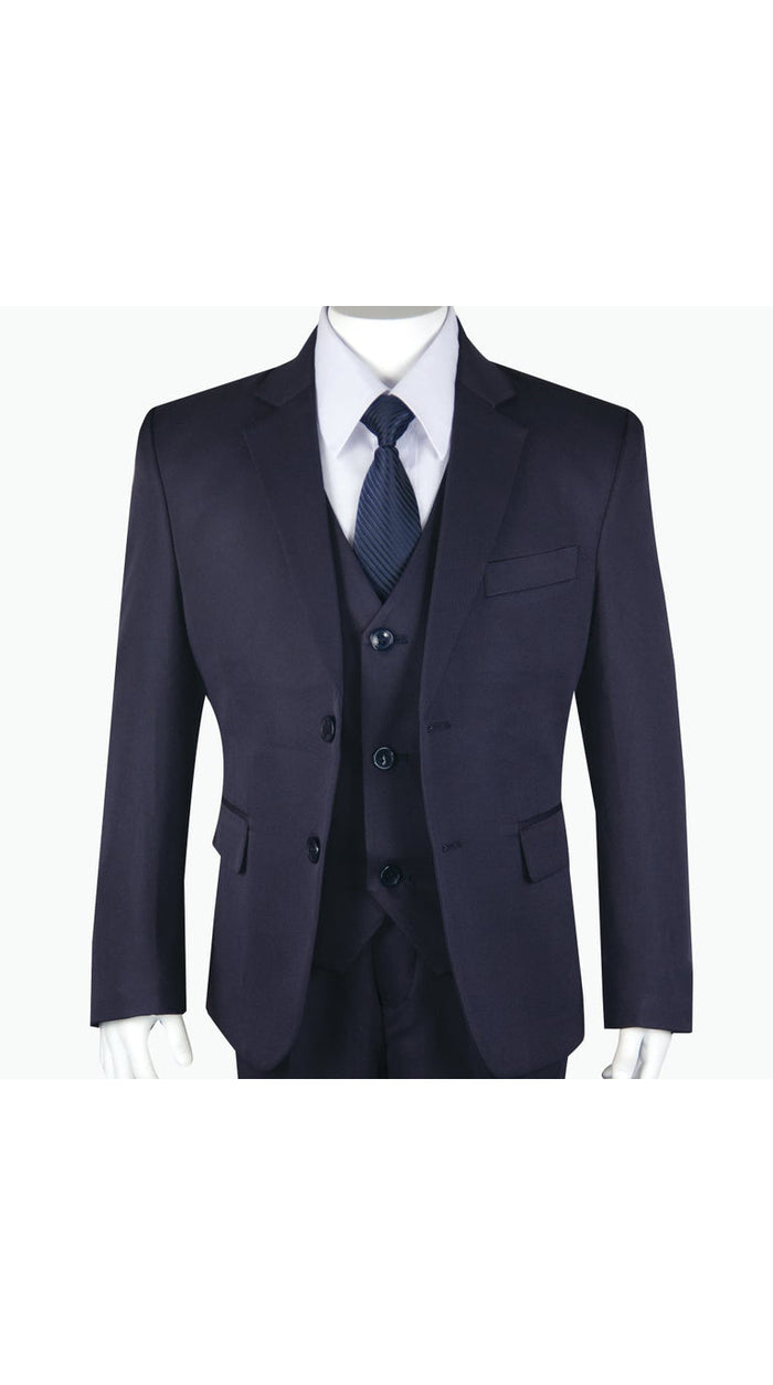 Boys' Navy Slim Fit 2-Piece Suit
