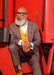 Men's Stacy Adams Bold Windowpane Plaid Print Vested Suit in Grey & Gold