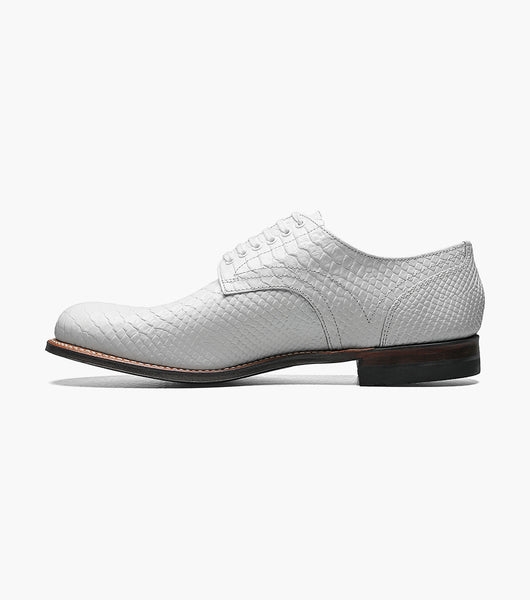 Stacy Adams MADISON Anaconda Plain Toe Oxford White by Stacy Adams Shoes