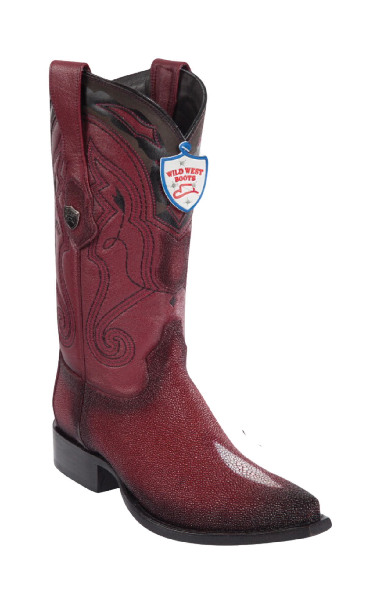 Botas de Mantarraya Original Perla Sencilla Punta 3X Color Negro -  Wild West Boots