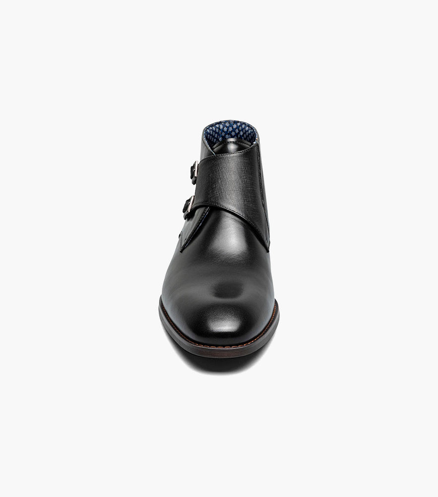 KAIUS Plain Toe Double Monk Strap Boot