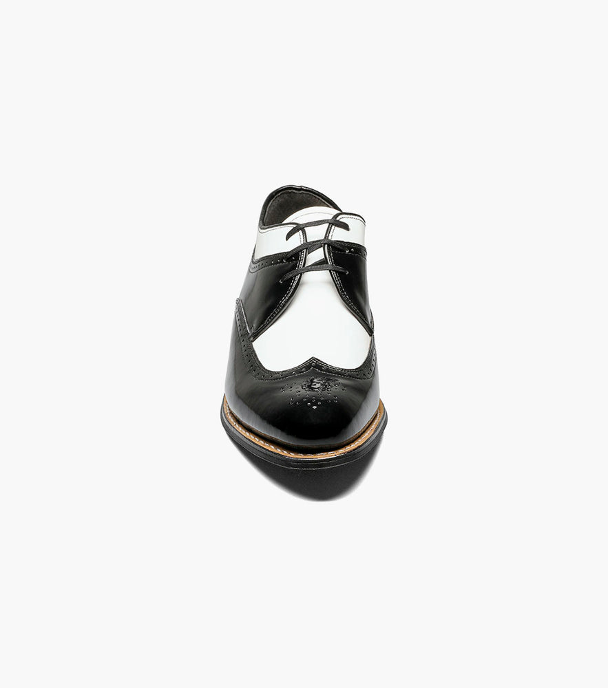 Stacy Adams DAYTON Wingtip Oxford Black w/White by Stacy Adams Shoes