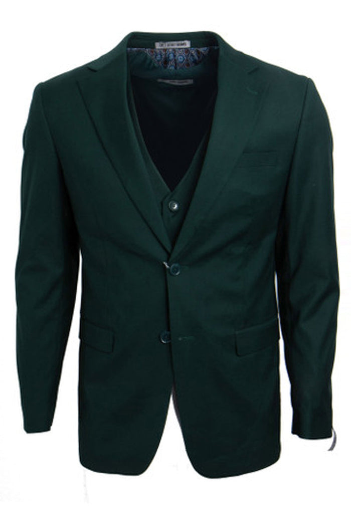 Men's Green Suit Three Piece Set by Stacy Adams - Wedding - Prom
