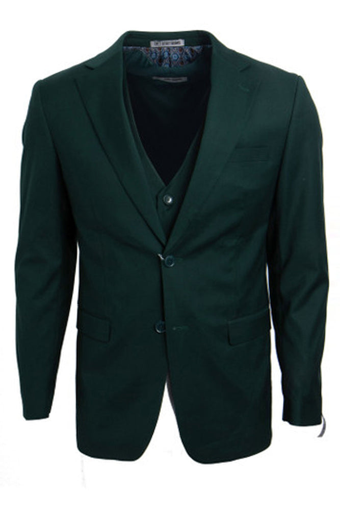 Men's Green Suit Three Piece Set by Stacy Adams - Wedding - Prom
