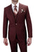 Apollo King Burgundy Classic Fit Vested Suit