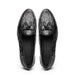 Zelli Franco Tassel Loafers in Genuine Caiman Crocodile - Black