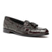 Zelli Franco Genuine Caiman Crocodile Tassel Loafers in Nicotine