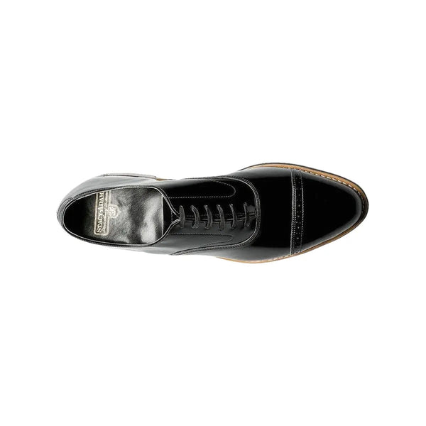 11003,Stacy Adams Patent Shiny Leather Concorde Cap Toe Oxford Lace Up