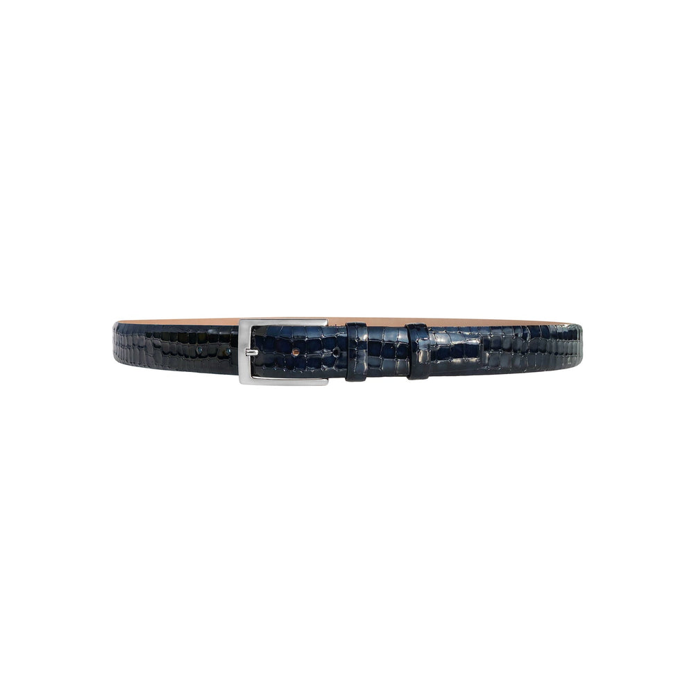 CBelt -3470 Croco Leather Belt - Navy