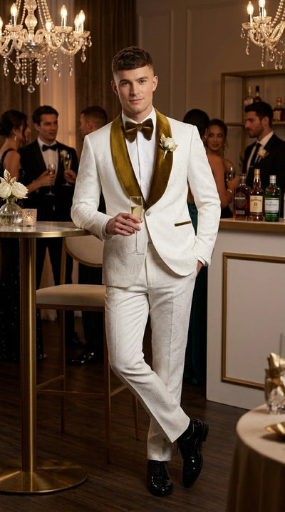 Gold tuxedo vest