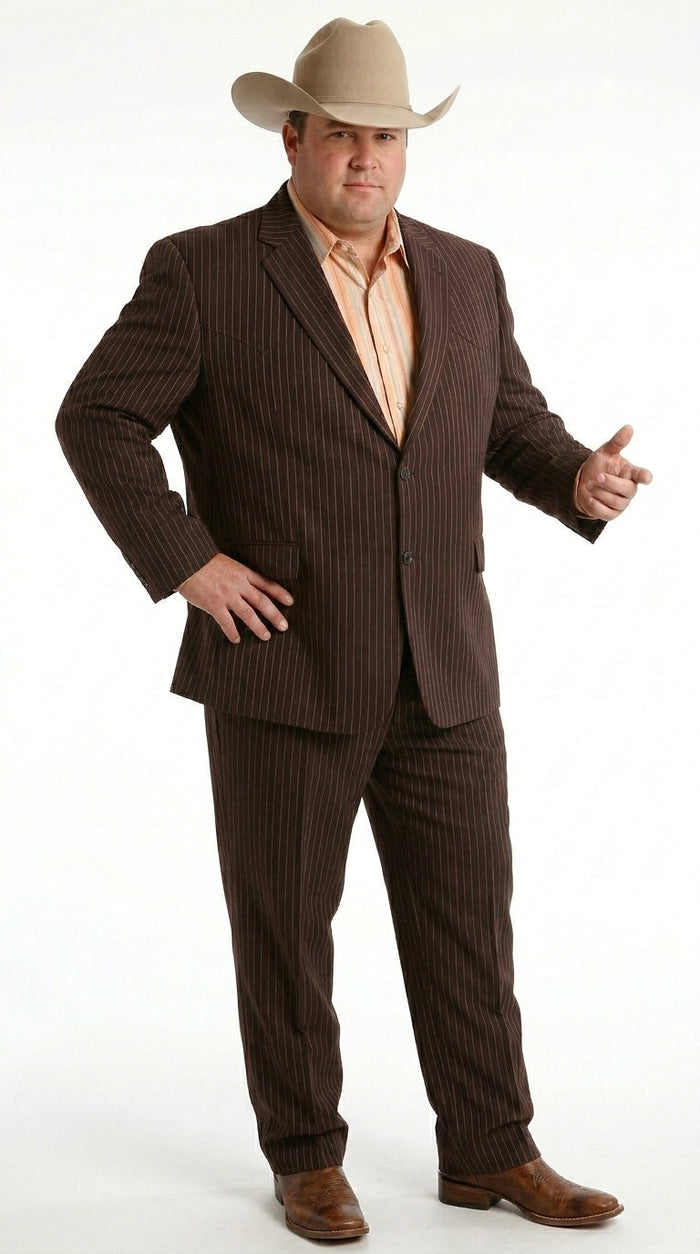 Men’s Pinstripe Western Suit – Classic Formal Blazer and Pant Set for Wedding, Traje Para Hombre Cowboy Style