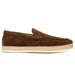 Zelli Amato Handcrafted Suede Espadrille Loafer in Dark Brown
