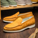 Zelli Livorno Stampata Crocodile Embossed Nubuck Loafer in Cognac
