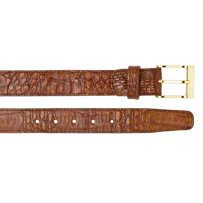 Belvedere Caiman Belt - Walnut Alligator Dress Shoe