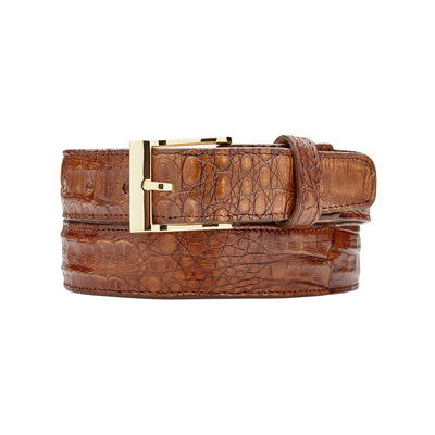Belvedere Caiman Belt - Walnut Alligator Dress Shoe