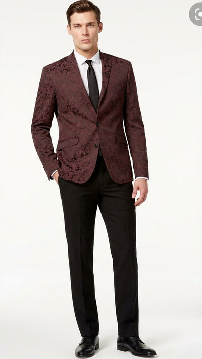 Maroon Velvet Blazer