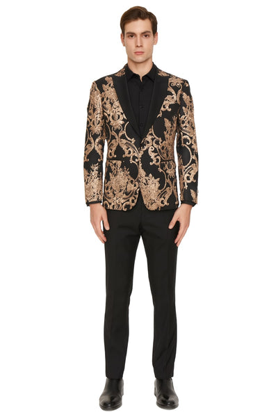 Red And Gold Prom Suits