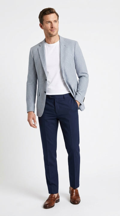 Blue Checkered Blazer