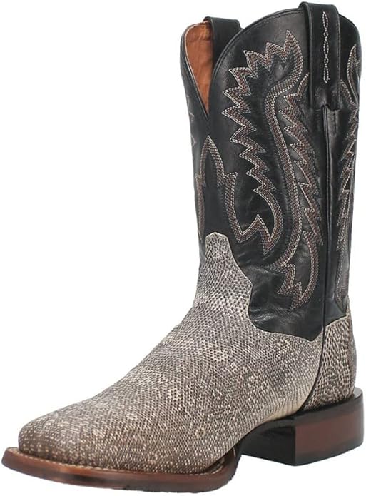 Dan Post Men's Elgin Genuine Lizard Square Toe Boots - Natural