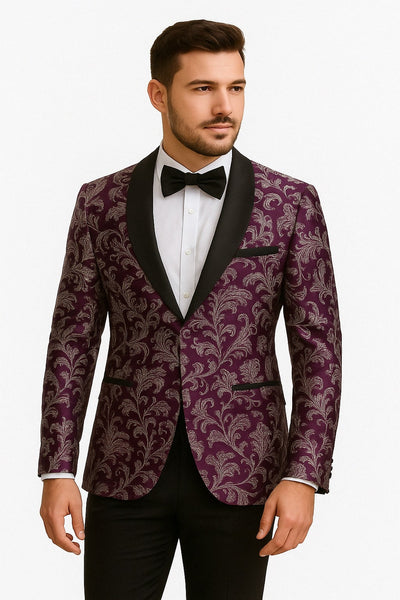 Black and Purple Suit