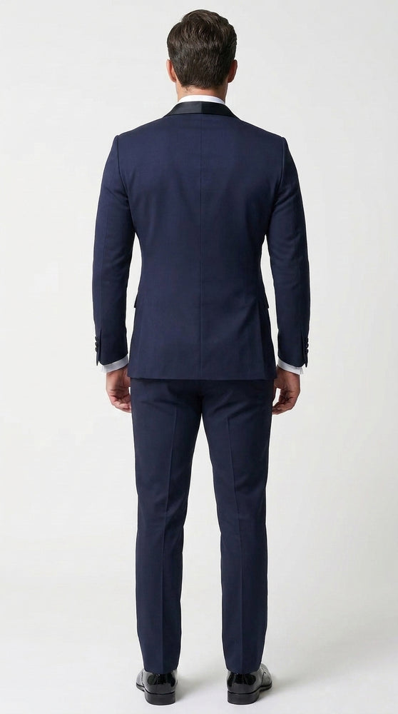 Men’s Father of the Bride Tuxedo Suit – Shawl Lapel Wedding Suit in Black, Navy or Hunter Green