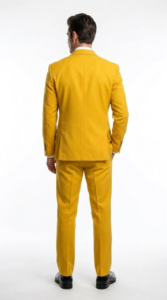 Men’s Beetlejuice Little Head Costume Yellow Suit – Shrinker Inspired 2 Piece Halloween Suit