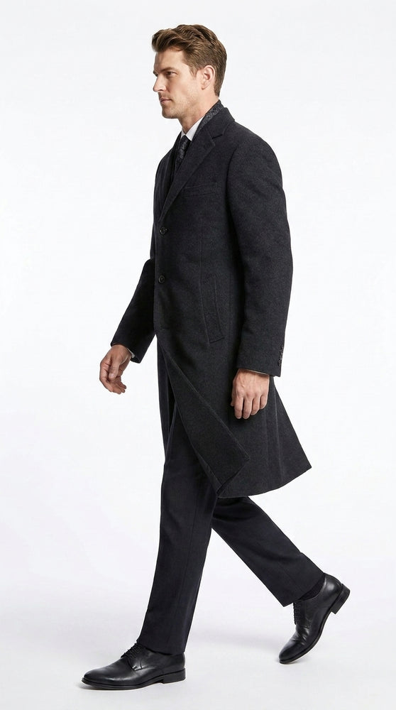Men’s Black Long Overcoat – Daredevil Born Again Wilson Fisk Inspired Classic Kingpin Coat