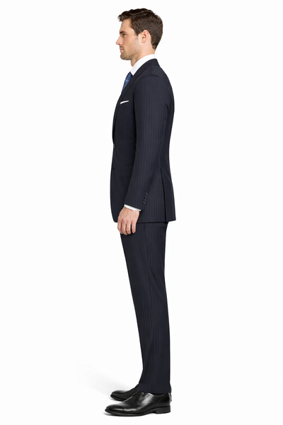 2 BUTTON COLOR CHARCOAL WITH PINSTRIPE Men's SUIT