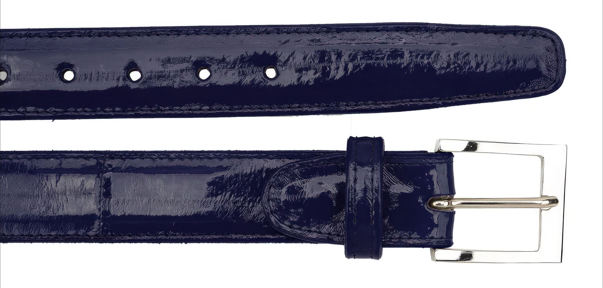 Belvedere Eel Belt - Navy Eel Skin Luxury Shoe