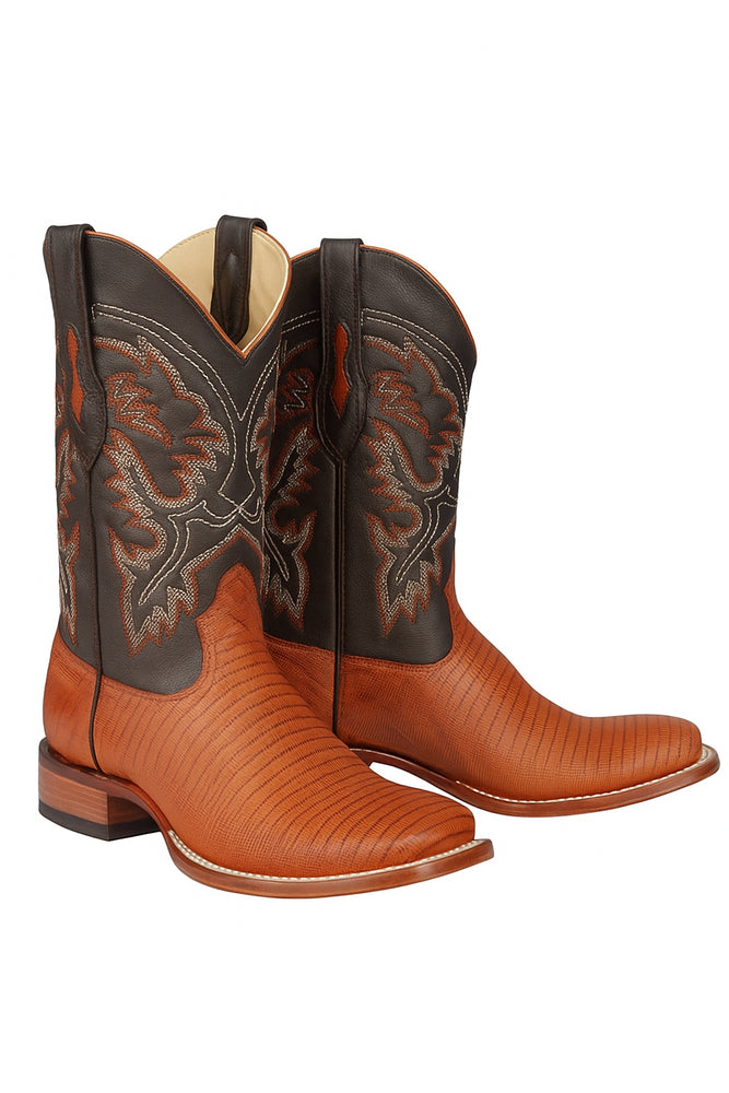 Botas Cuadrada de Armadillo Lizard Original