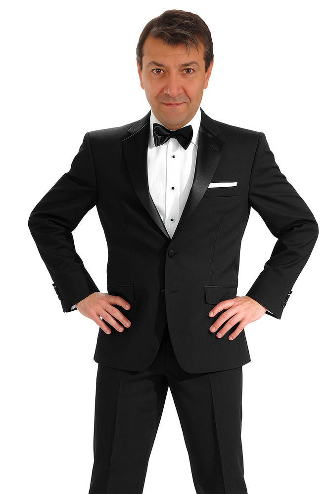 Tiglio 140s Wool 1-button Black Tuxedo