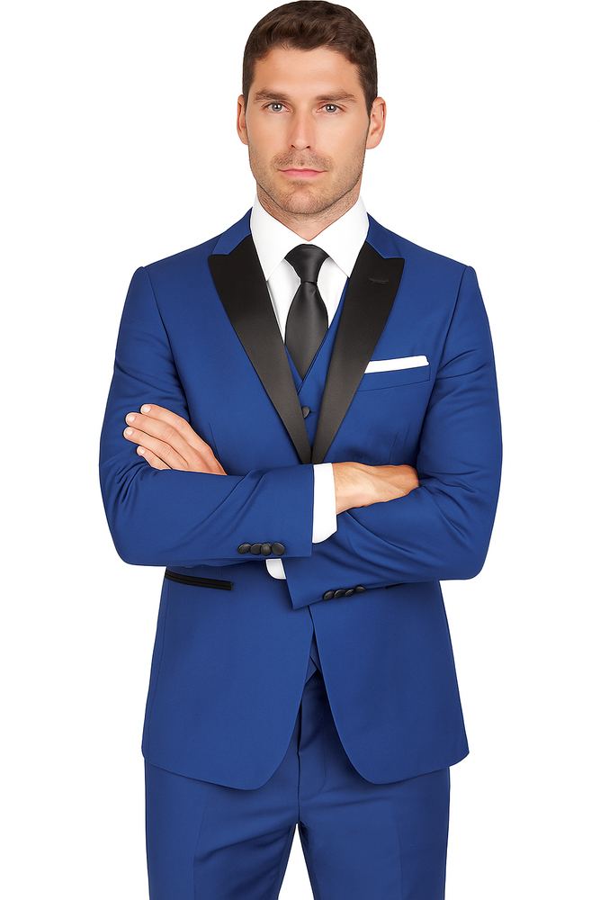 Arlan 2pc Tuxedo by Giorgio Fiorelli Black, Blue, or L Grey