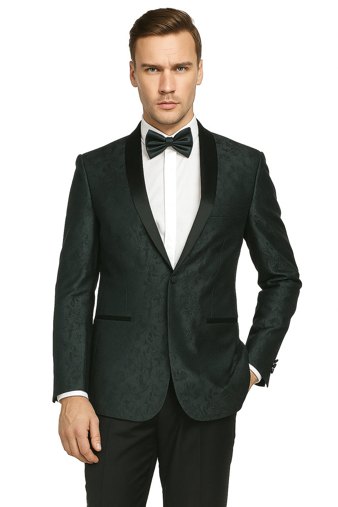 Shawl Paisly Tuxedo by Giorgio Fiorelli in Burgundy, Gray, Blue