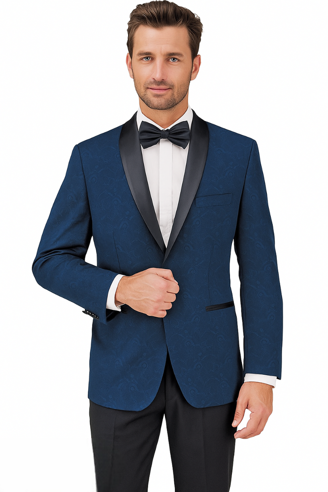 Arlan Paisly Tuxedo by Giorgio Fiorelli in Burgundy/Blue/Black