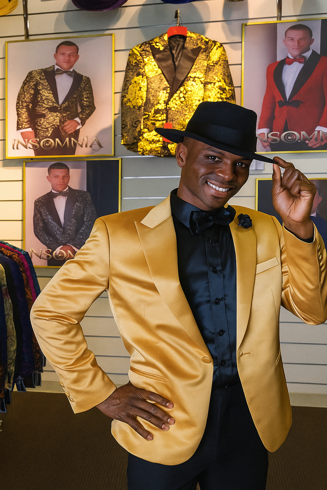 Men's Gold Peak Label Cheap Priced Designer Fashion Dress Casual Blazer On Sale Besom Two Pockets One Button Blazer