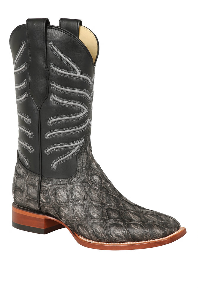 Botas de Pescado Pirarucu Original en Horma Rodeo Cuadrada