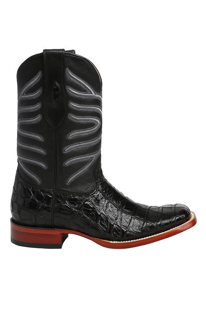Botas de Pescado Pirarucu Original en Horma Rodeo Cuadrada