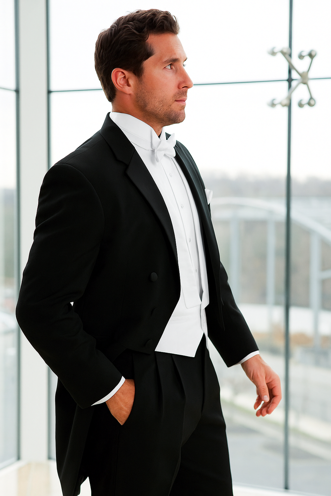 Black Full Dress Tails Tuxedo