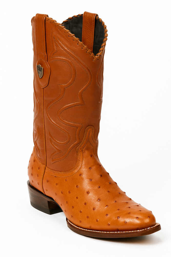 Botas de Avestruz Original Horma Puntal WW-29903