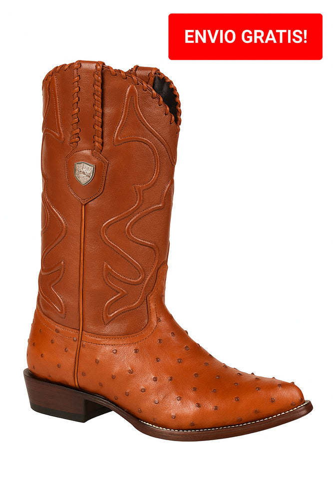 Botas de Avestruz Original Horma Puntal WW-29903
