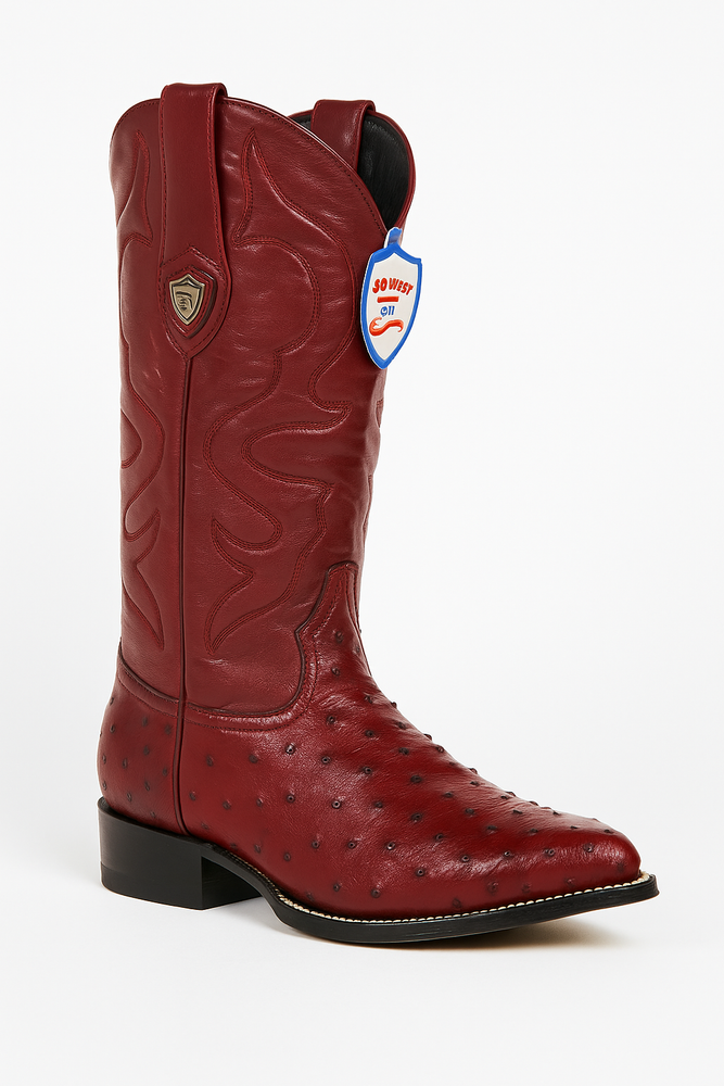 Botas de Avestruz Original Horma Puntal WW-29903