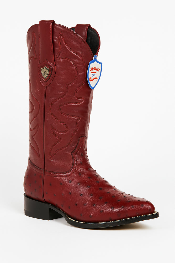 Botas de Avestruz Original Horma Puntal WW-29903