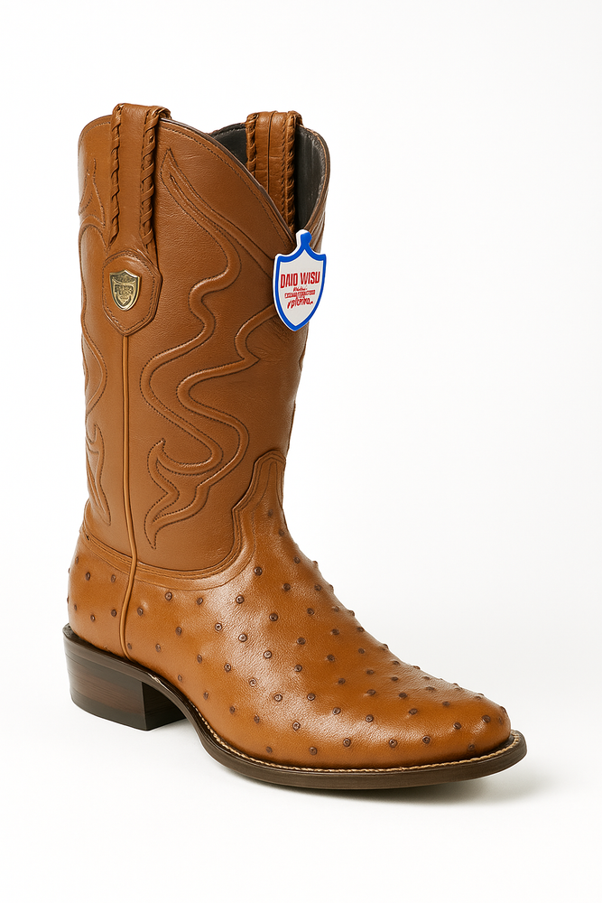 Botas de Avestruz Original Horma Puntal WW-29903