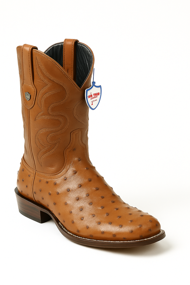 Botas de Avestruz Original Horma Puntal WW-29903